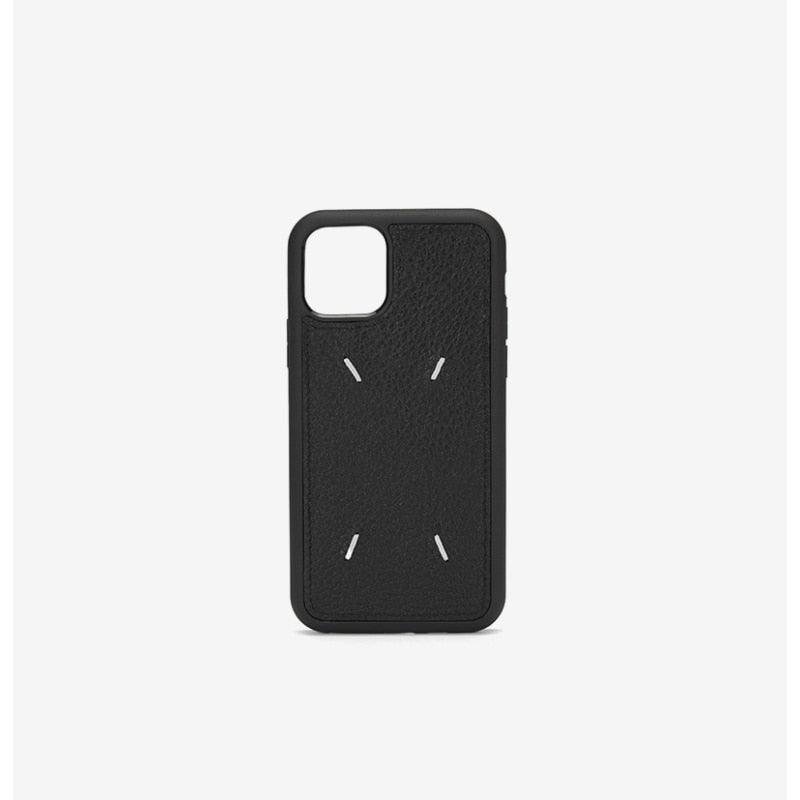 Étui de téléphone en cuir noir de luxe pour iPhone 13 12 14 Pro Max 7 8 Plus X XS XR 11 SE 2 Housse arrière classique en cuir Housse latérale arrière en cuir pour iPhone Design simple et élégant Étui noir pour smartphone