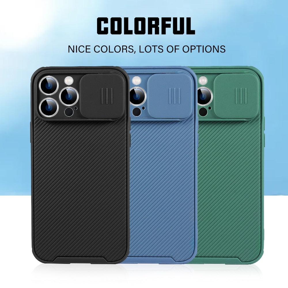 Coque magnétique noire pour iPhone 12/12 Pro/12 Pro Max, protection d'appareil photo, compatible avec la recharge sans fil, bords souples, protection intégrale pour iPhone