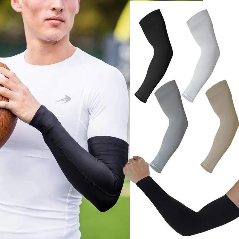 Manchons de Bras Rafraîchissants Unisexes Noirs pour Hommes, Couverture, Cyclisme, Course à Pied, Protection Solaire, Activités de Plein Air, Cache-Tatouages, Manchettes de Refroidissement Sportives pour le Basket-ball, le Golf, le Football