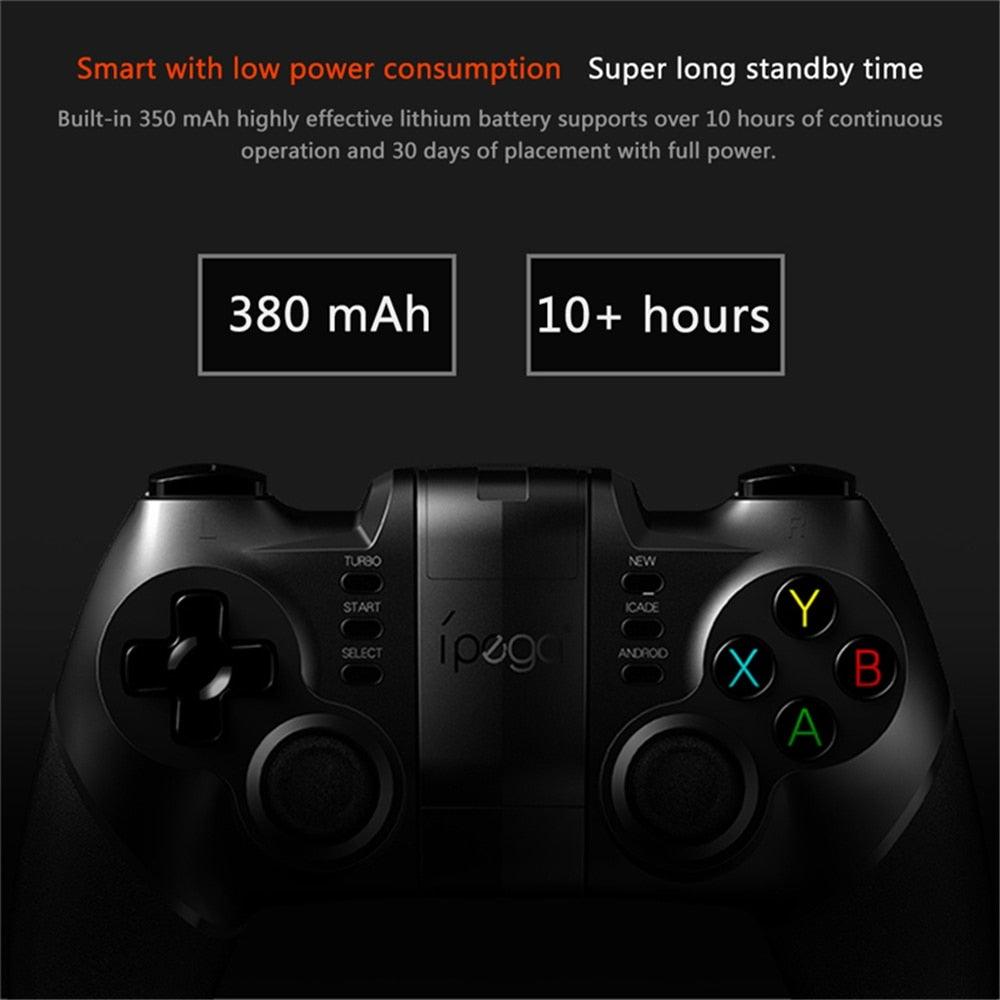 Manette de jeu Bluetooth noire unie compatible avec TV PC Ordinateur portable