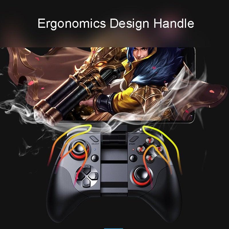 Manette de jeu Bluetooth noire unie compatible avec TV PC Ordinateur portable