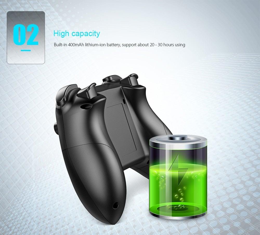 Manette de jeu Bluetooth noire unie compatible avec TV PC Ordinateur portable