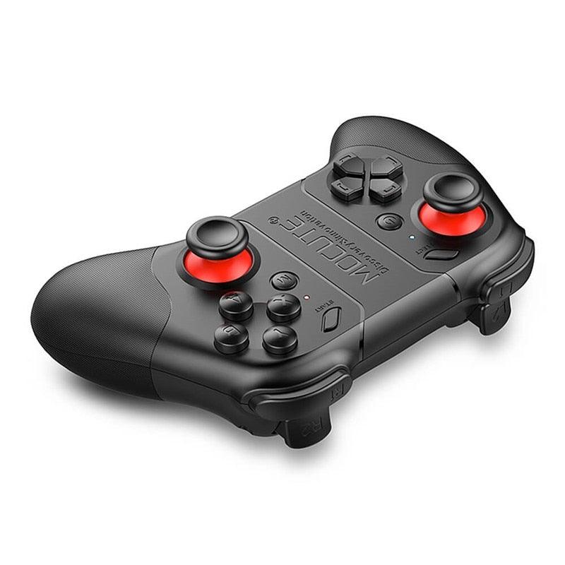 Manette de jeu Bluetooth noire unie compatible avec TV PC Ordinateur portable