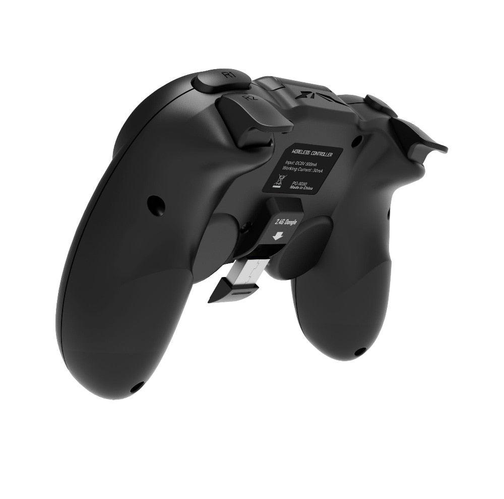 Manette de jeu Bluetooth noire unie compatible avec TV PC Ordinateur portable