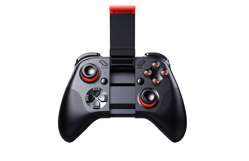 Manette de jeu Bluetooth noire unie compatible avec TV PC Ordinateur portable