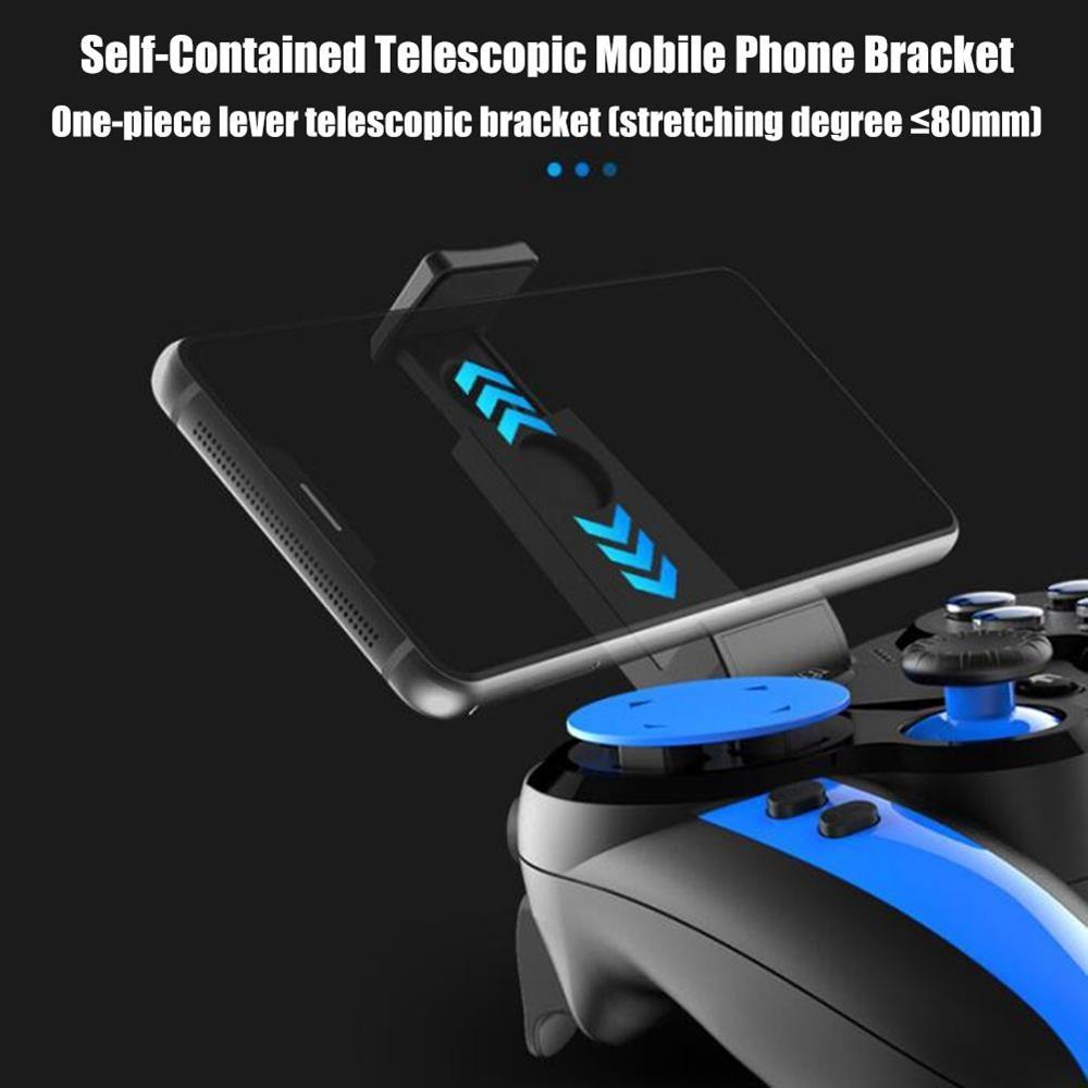 Manette de jeu Bluetooth noire unie compatible avec TV PC Ordinateur portable
