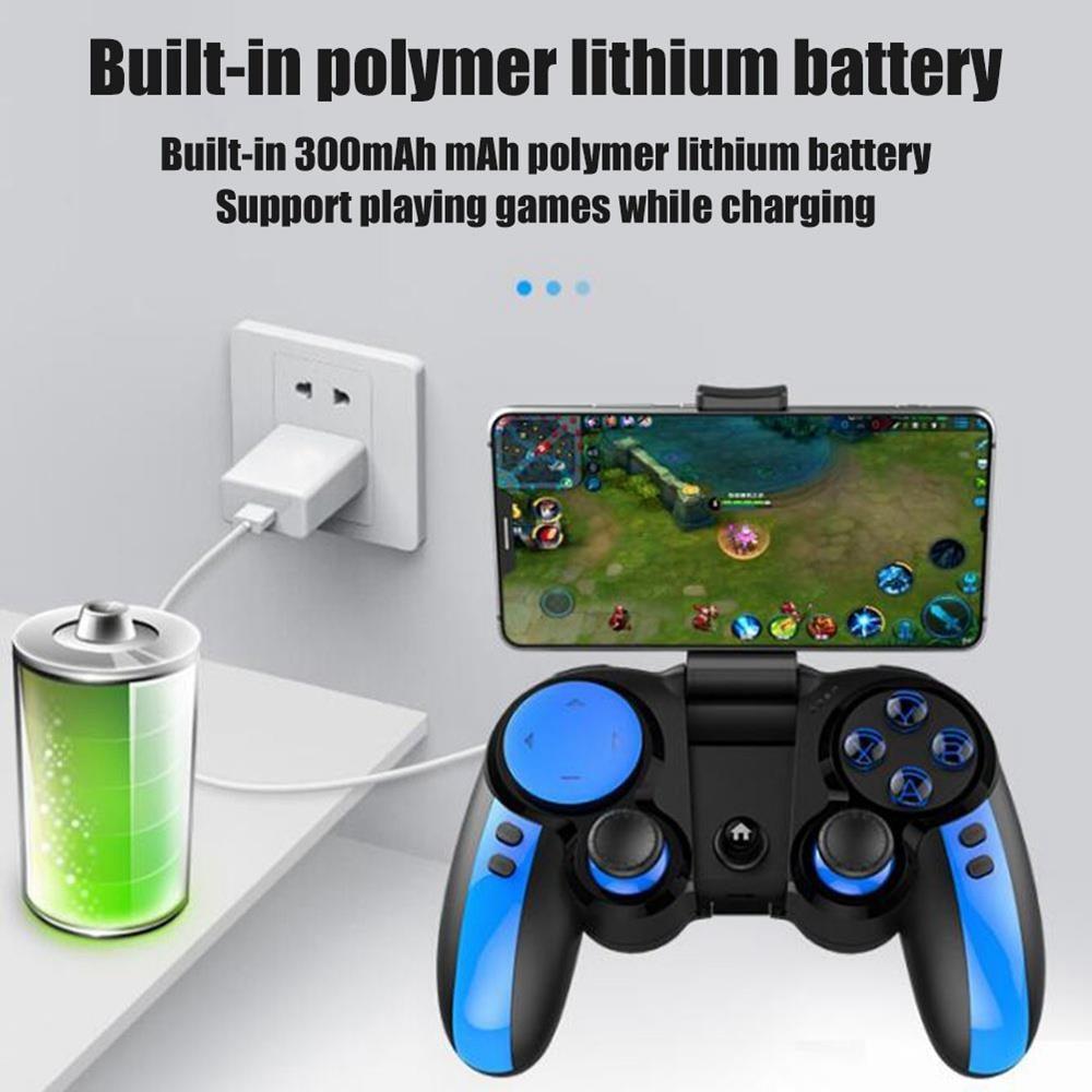 Manette de jeu Bluetooth noire unie compatible avec TV PC Ordinateur portable