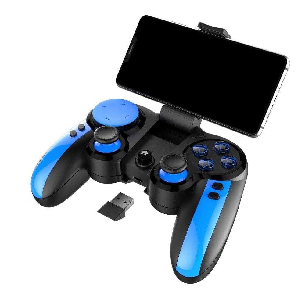 Manette de jeu Bluetooth noire unie compatible avec TV PC Ordinateur portable