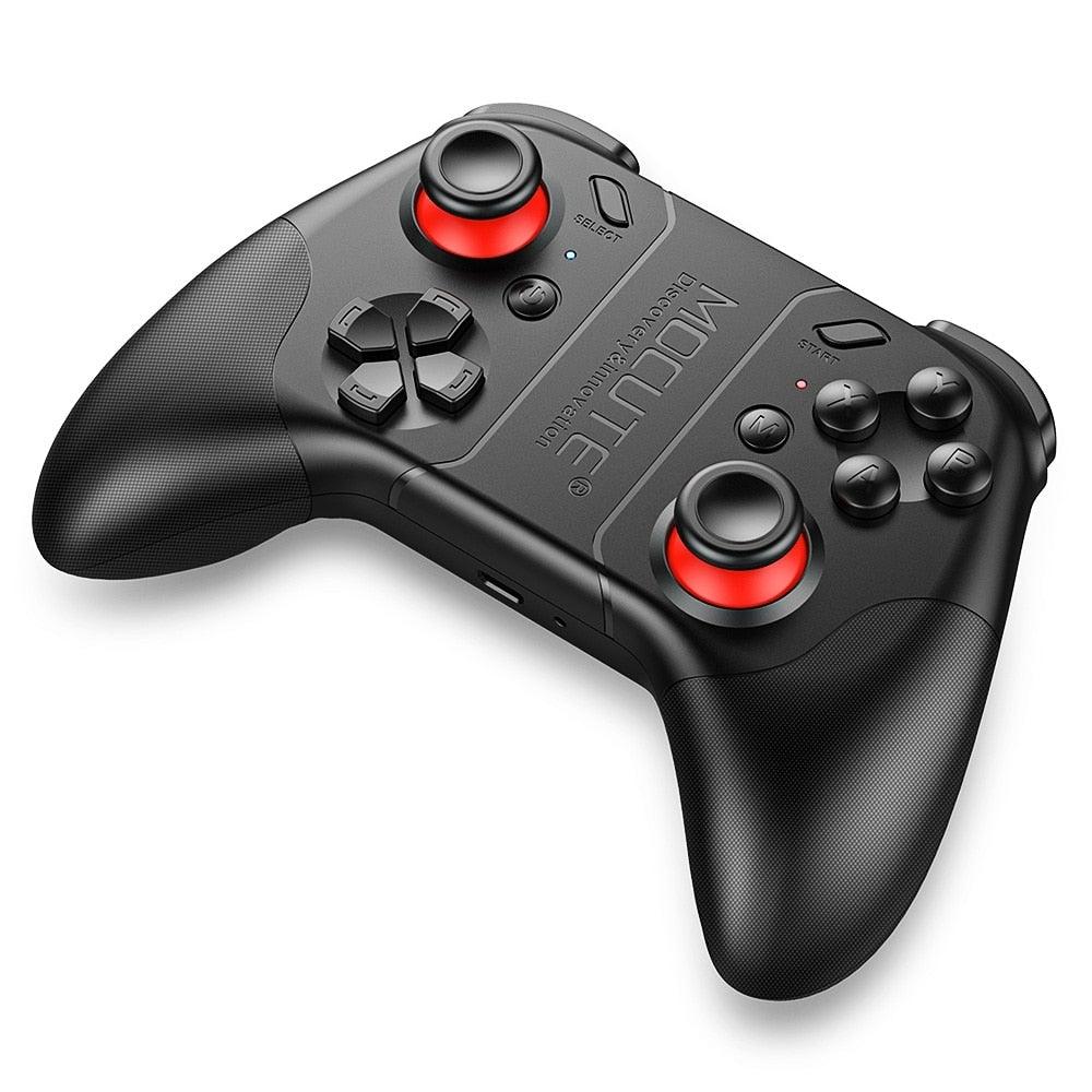 Manette de jeu Bluetooth noire unie compatible avec TV PC Ordinateur portable