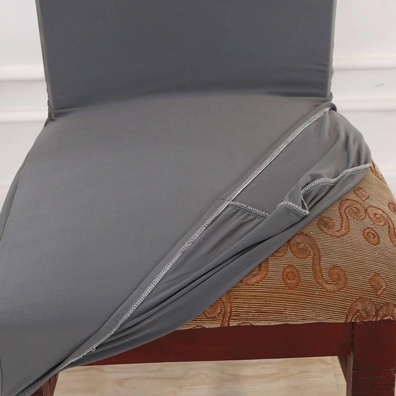 Housses de chaise noires en Spandex élastique, anti-salissure, housse de chaise de bureau, de réunion, housse de siège de chaise d'hôtel, housses de protection, étui de siège, housse de protection de siège, super ajustement, extensible, amovible, lavable.