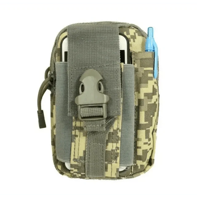 Pochette Tactique Noire Étui Ceinture Téléphone Sac Banane Militaire Sac Banane Élégant pour Voyage en Extérieur, Entraînement, Sports, Sac Banane Mains Libres pour la Course et les Activités de Plein Air