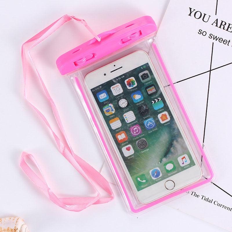 Étui universel noir étanche pour téléphone Housse étanche pour iPhone 12 11 Pro Max 8 7 Housse de téléphone étanche avec cordon pour étui et sangle d'iPhone
