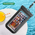 Sac étanche noir pour iPhone 14 13 12 Pro Max Pochette de natation pour téléphone portable universel Étui de protection universel étanche sous l'eau anti-poussière tactile pour iPhone