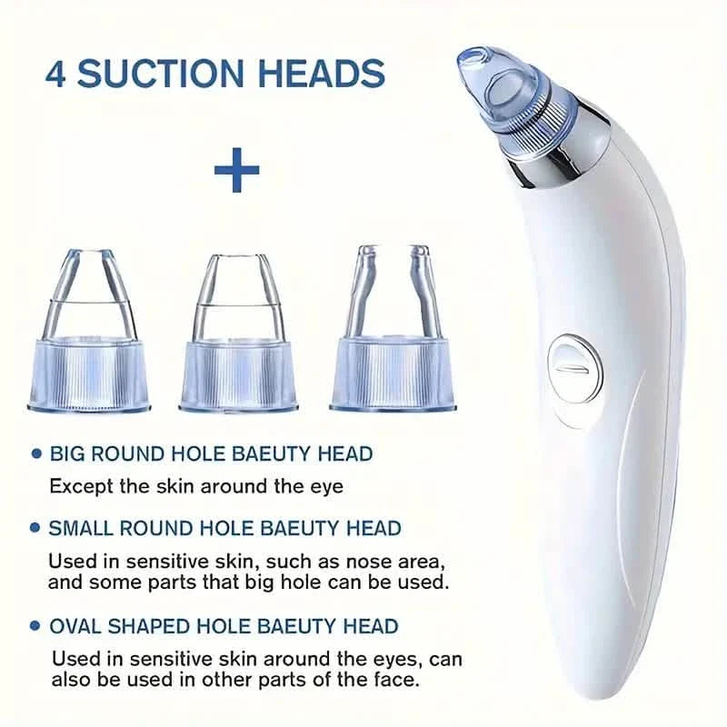 Extracteur de points noirs, puissant nettoyeur de pores portable avec 4 sondes