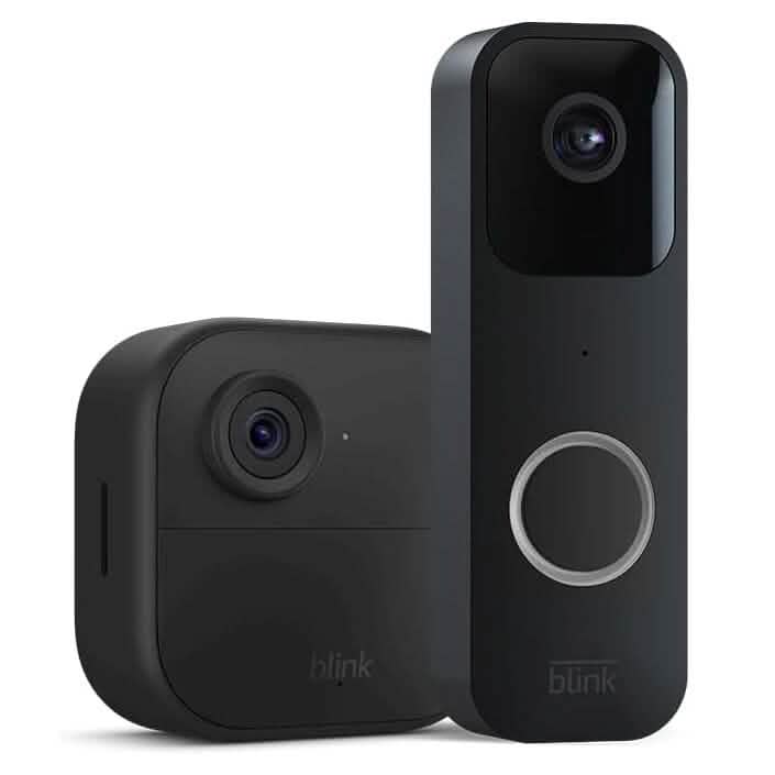 Blink Video Doorbell + 1 caméra de sécurité intelligente Outdoor 4 (4ème génération) avec module de synchronisation 2 (reconditionné)