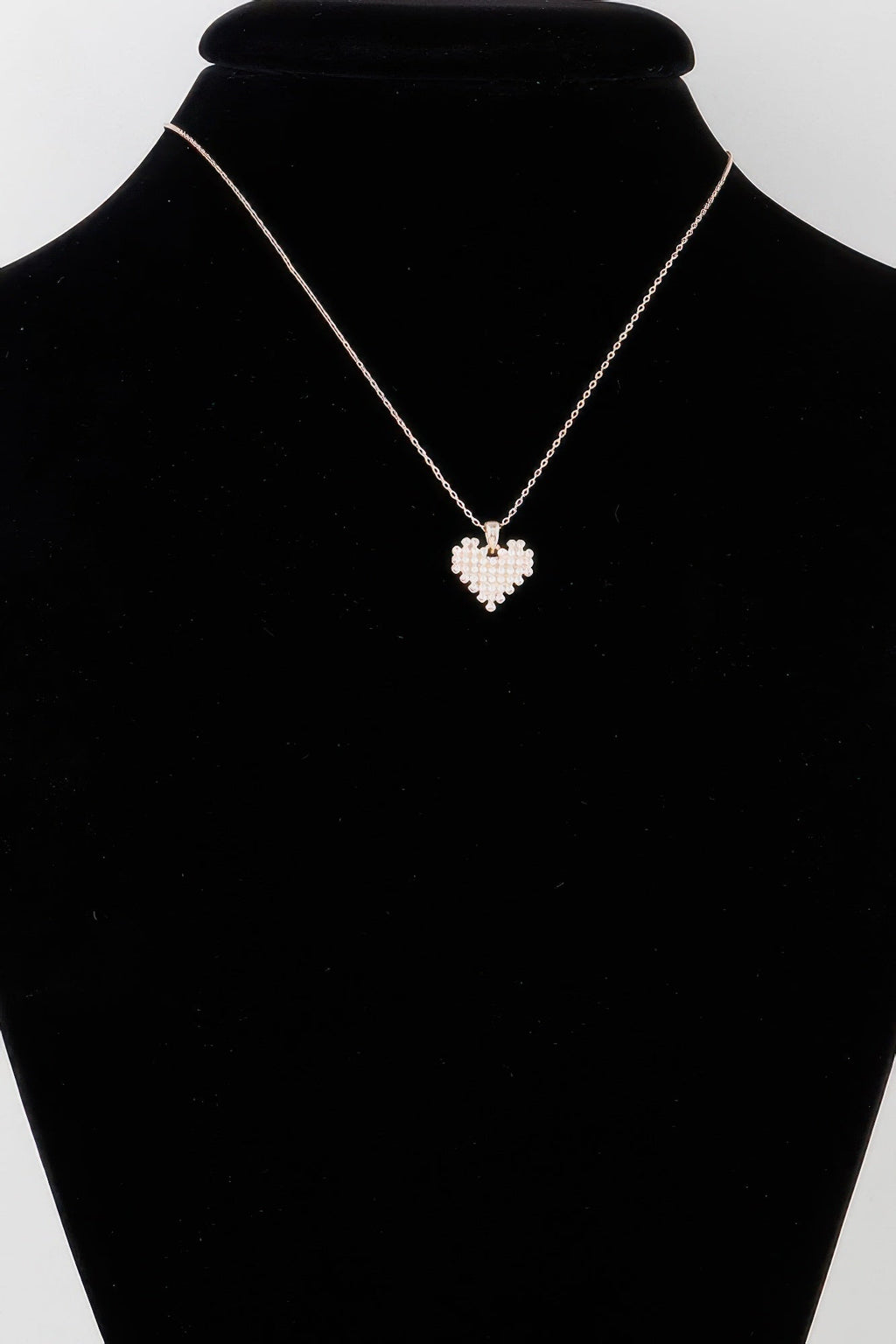 Collier Cœur Perle en Bloc
