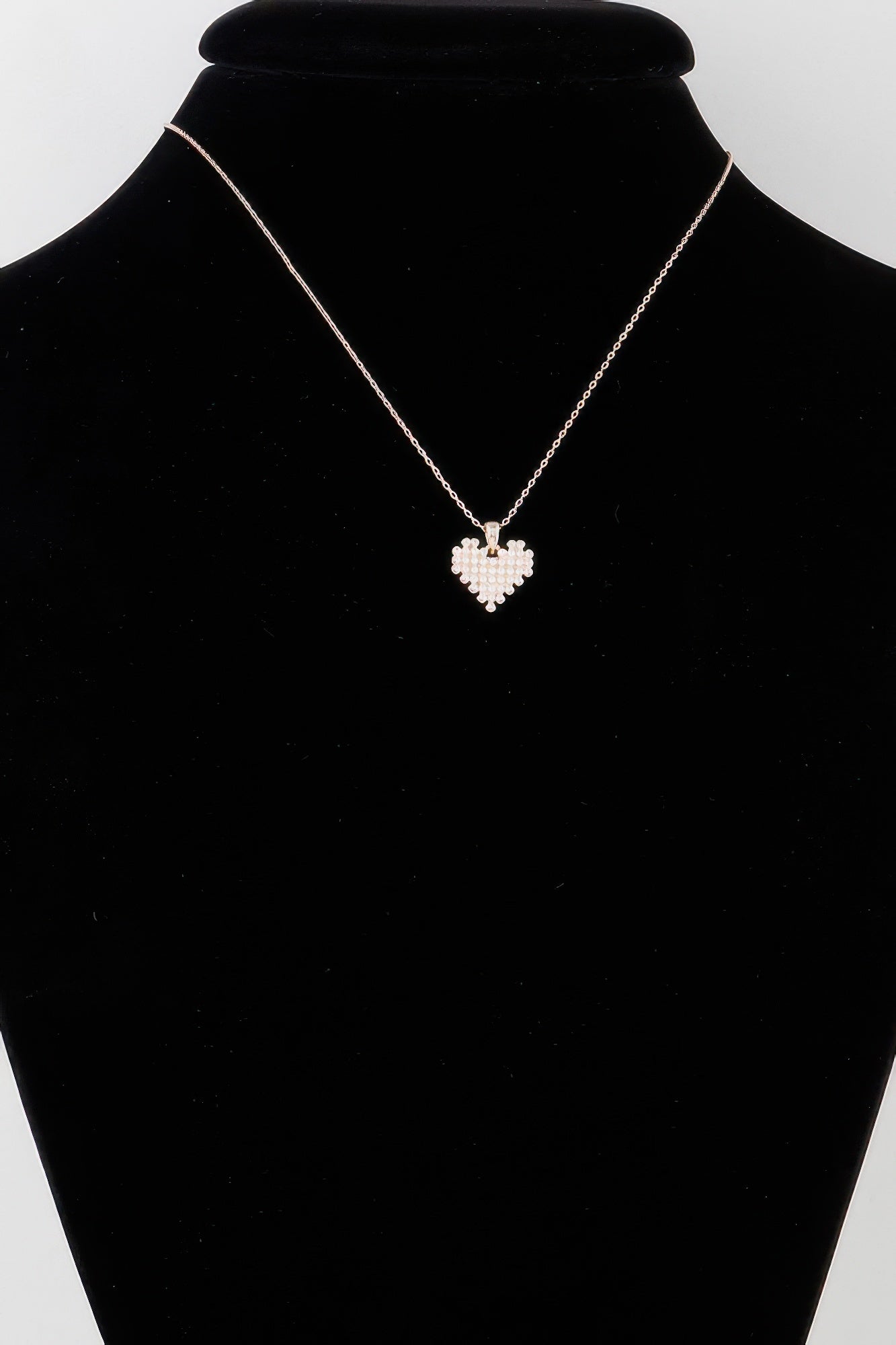 Collier Cœur Perle en Bloc