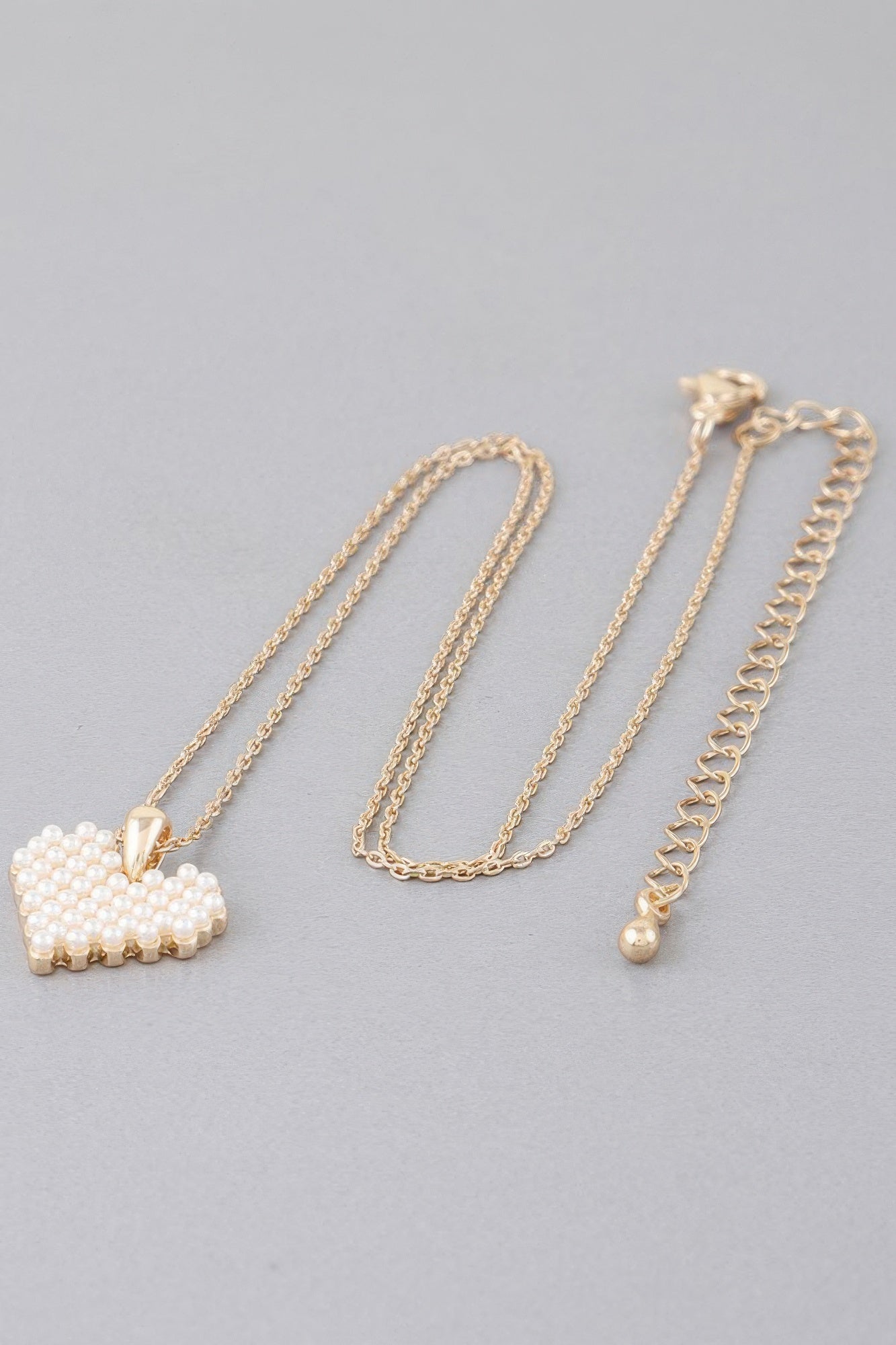 Collier Cœur Perle en Bloc
