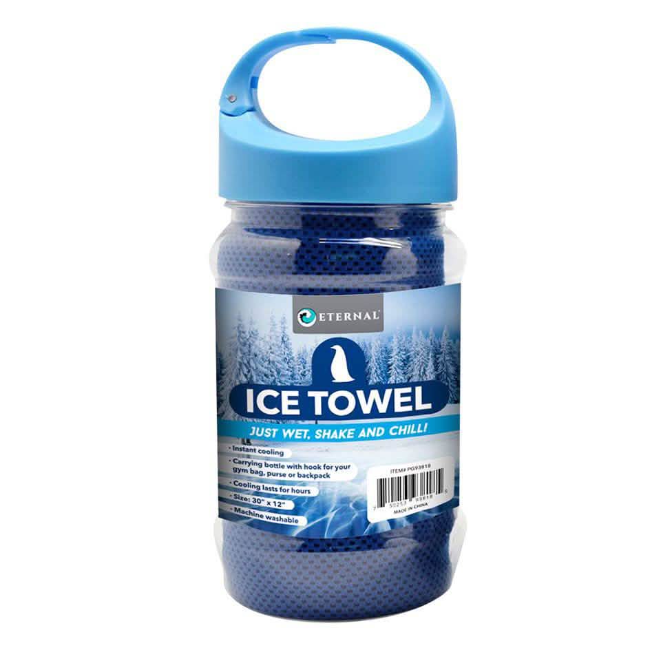Serviette de glace bleue
