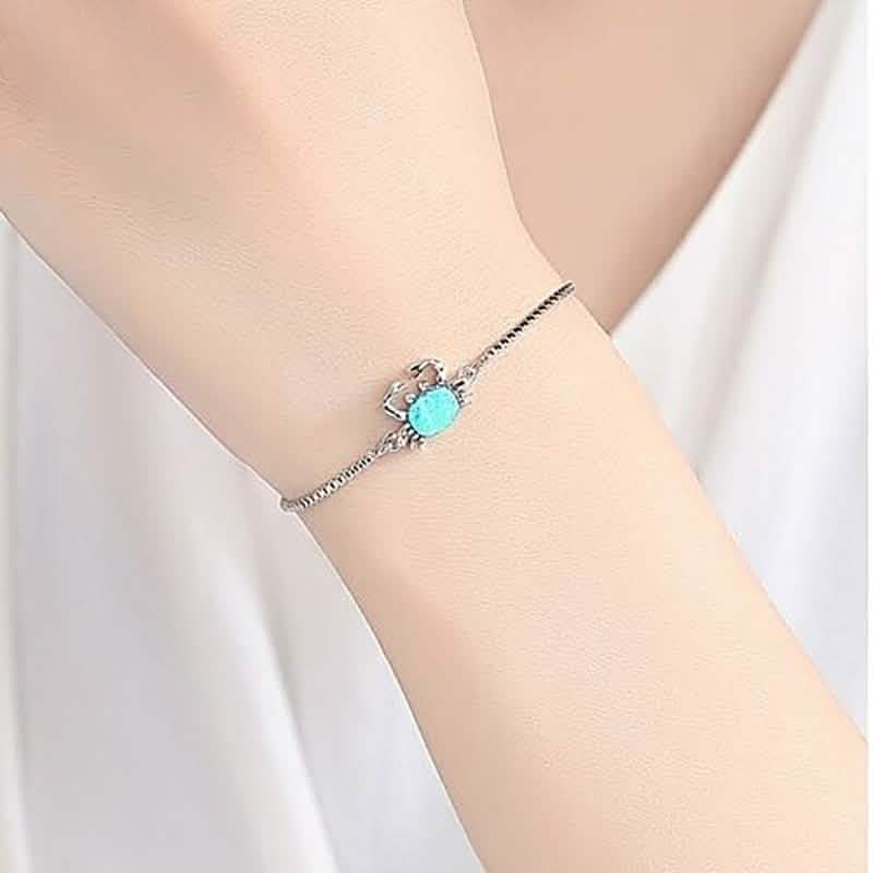 Bracelets à breloques Bolo ajustables en opale bleue
