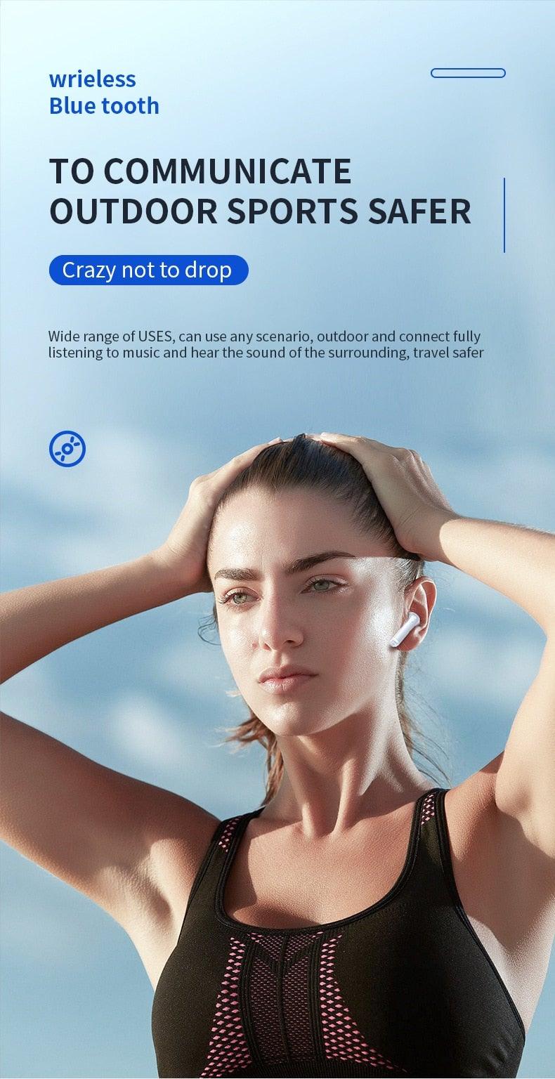 Écouteurs Bluetooth 5.0 Boîtier de charge LED Écouteurs sans fil Son stéréo 9D Casque de sport étanche avec microphone Casque sans fil portable Appels clairs Musique Son immersif 12 heures de lecture individuelle Son stéréo de qualité HiFi