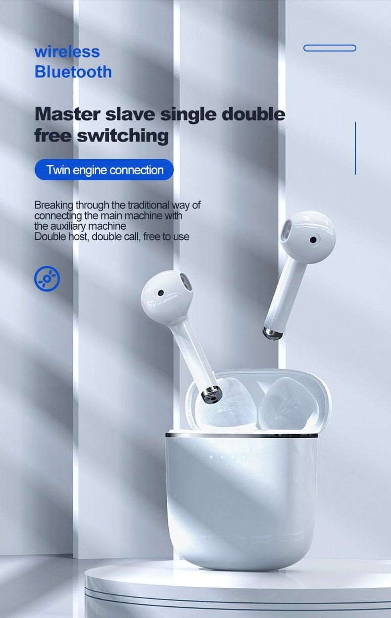 Écouteurs Bluetooth 5.0 Boîtier de charge LED Écouteurs sans fil Son stéréo 9D Casque de sport étanche avec microphone Casque sans fil portable Appels clairs Musique Son immersif 12 heures de lecture individuelle Son stéréo de qualité HiFi