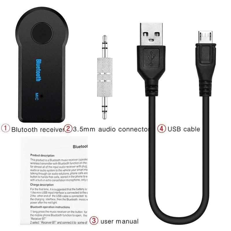 Adaptateur émetteur-récepteur Bluetooth 5.0 avec prise jack 3,5 mm
