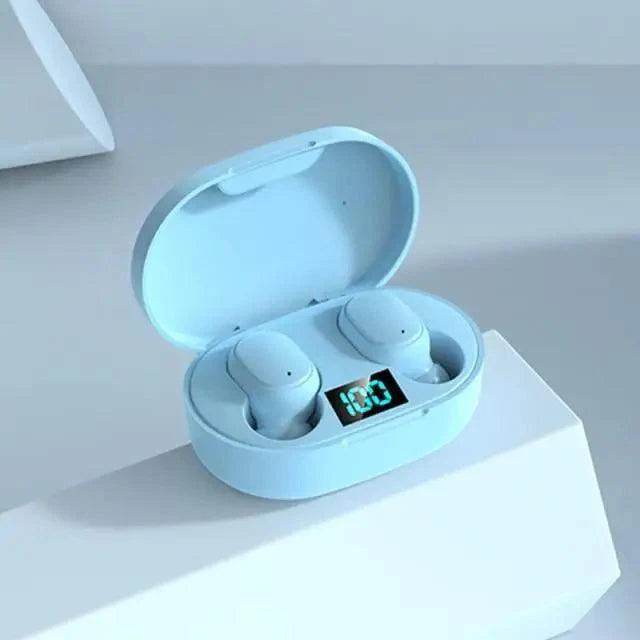Écouteurs Bluetooth sans fil 5.0 avec affichage LED, commande par bouton, son de qualité, écouteurs intra-auriculaires pour l'entraînement et la course à pied