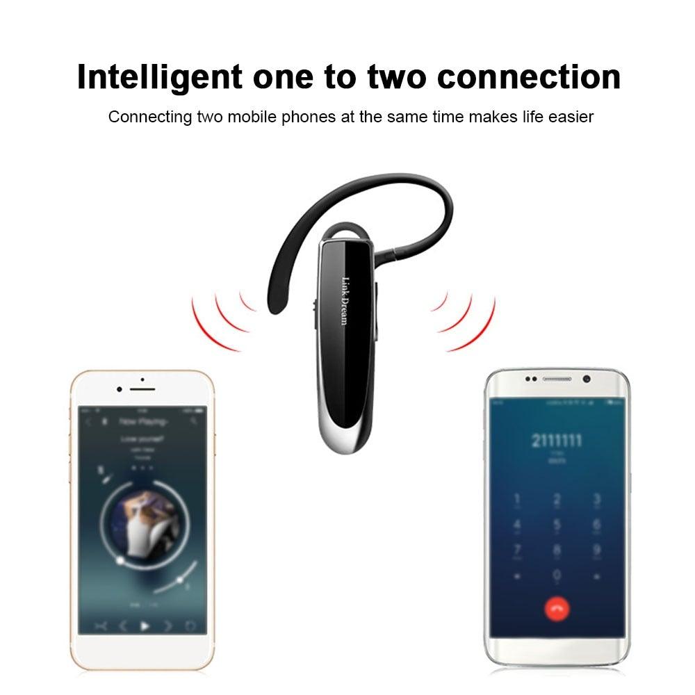 Écouteur Bluetooth V5.0 Casque sans fil mains libres avec microphone 24h d'autonomie pour la conduite, 30 jours en veille, Casque de musique Bluetooth étanche compatible avec tous les smartphones, Écouteurs sans fil pour le sport