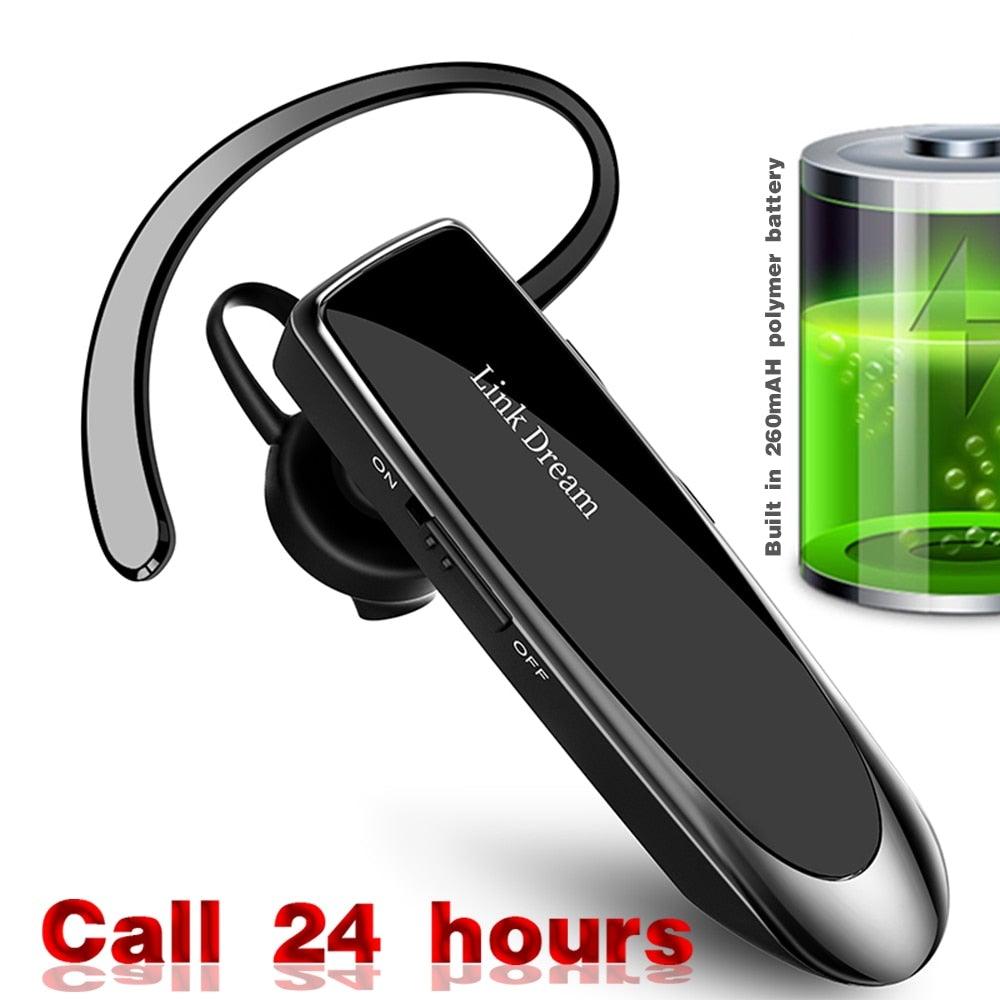 Écouteur Bluetooth V5.0 Casque sans fil mains libres avec microphone 24h d'autonomie pour la conduite, 30 jours en veille, Casque de musique Bluetooth étanche compatible avec tous les smartphones, Écouteurs sans fil pour le sport
