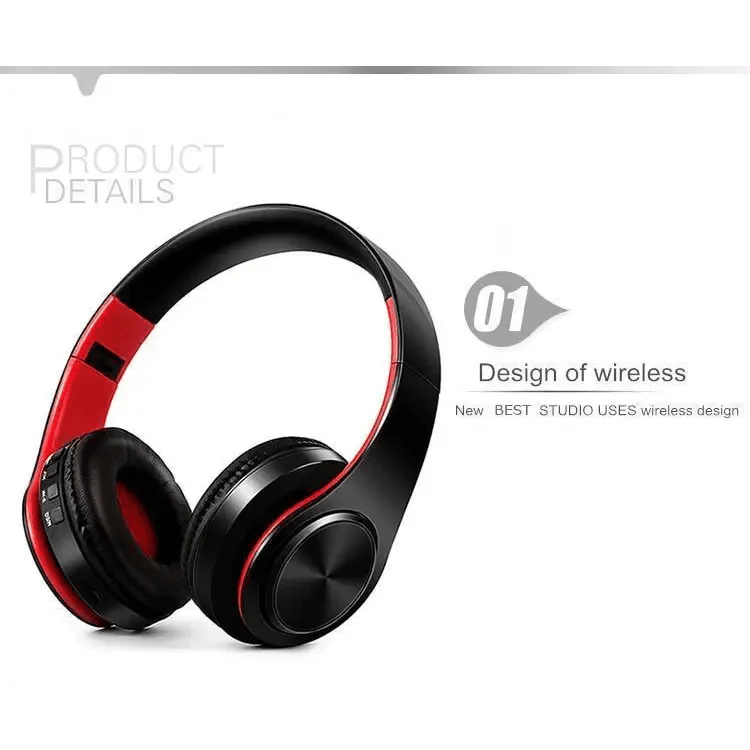 Casque Bluetooth pliable, écouteurs stéréo sans fil uniques, écouteurs de sport avec microphone, casque de musique moderne