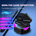 Casque de jeu Bluetooth pour jeu mobile, faible latence de 65 ms, écouteurs sans fil (True Wireless Earbuds) avec micro, casque de jeu Bluetooth à commande tactile, écouteurs de jeu stéréo avec réduction du bruit et micro