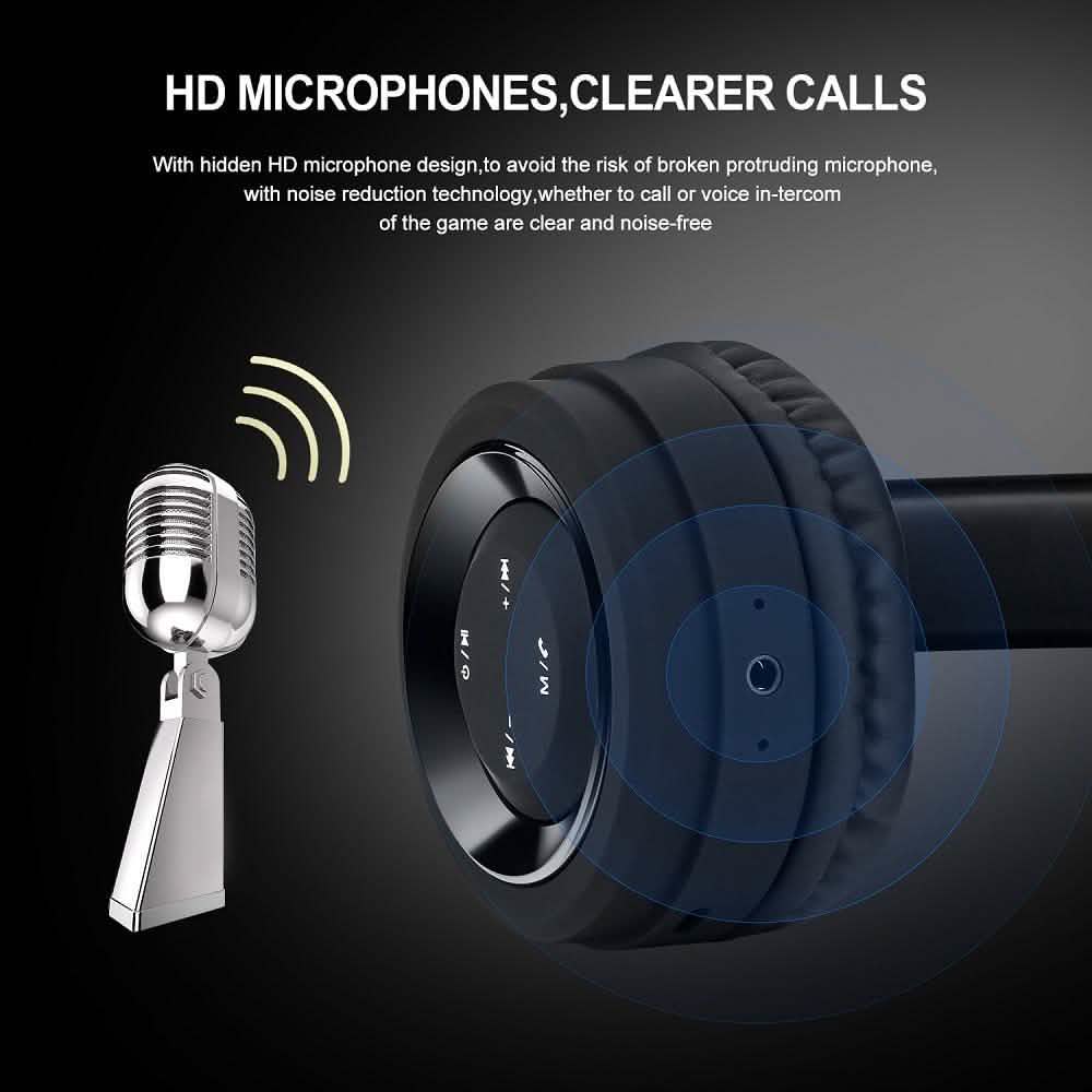 Casque Bluetooth sans fil stéréo Hi-Fi pliable