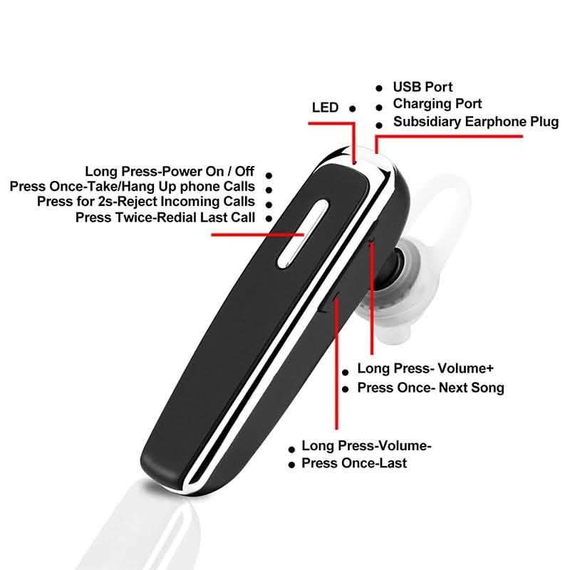 Casque de routier sans fil Bluetooth avec micro et suppression du bruit
