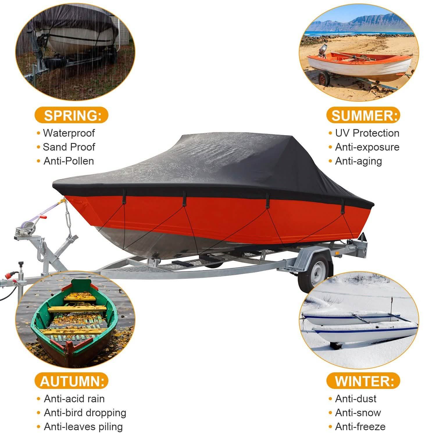 Housse de bateau 210D imperméable anti-poussière remorquable