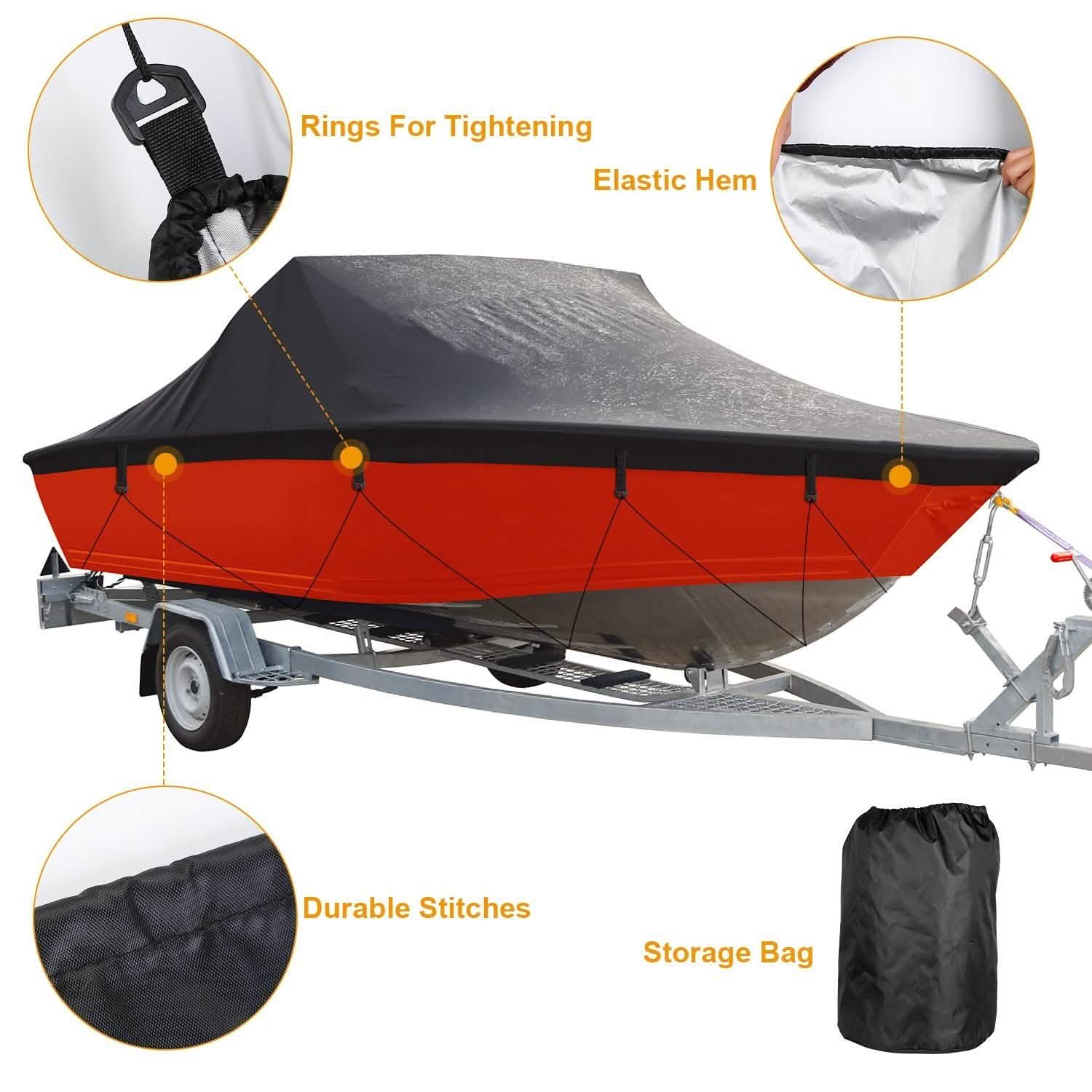 Housse de bateau 210D imperméable anti-poussière remorquable