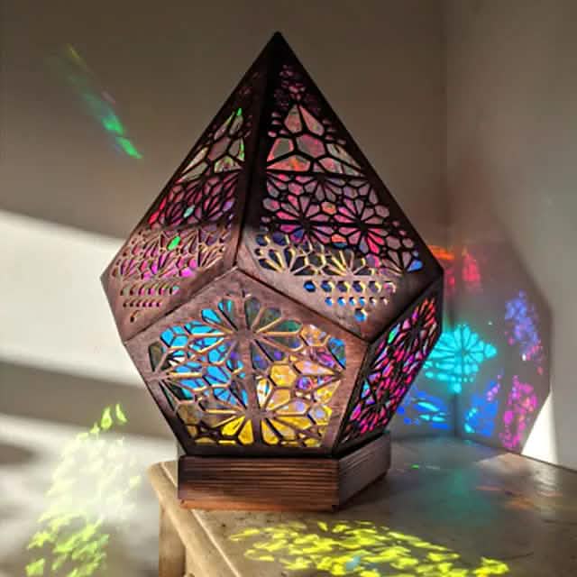 Veilleuse projecteur d'étoiles polaires diamant bohème