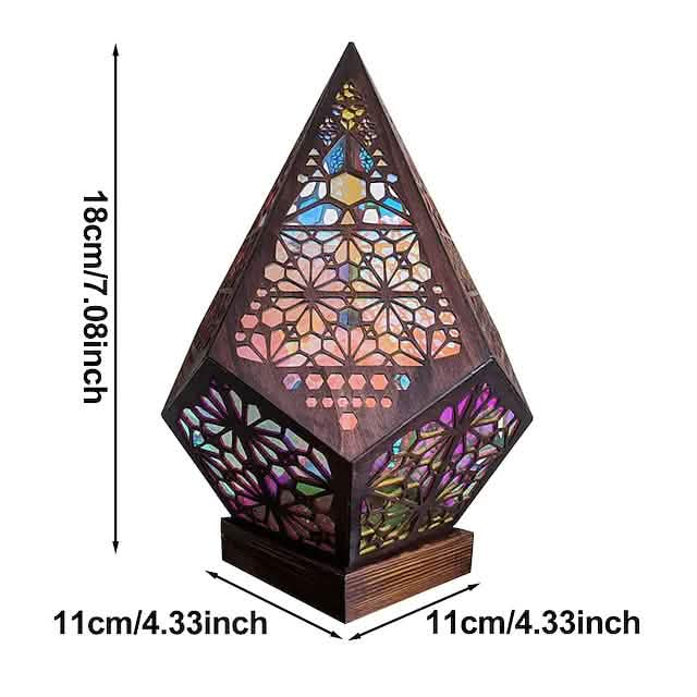 Veilleuse projecteur d'étoiles polaires diamant bohème