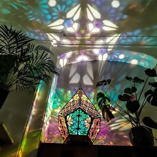 Veilleuse projecteur d'étoiles polaires diamant bohème