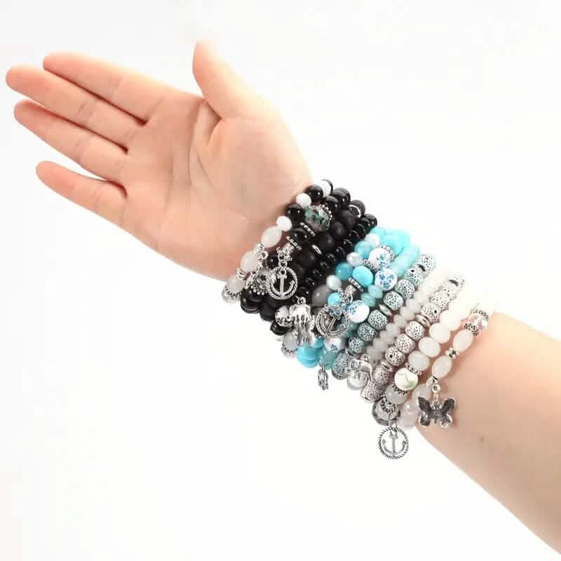 Bracelet Bohème Superposé à Perles
