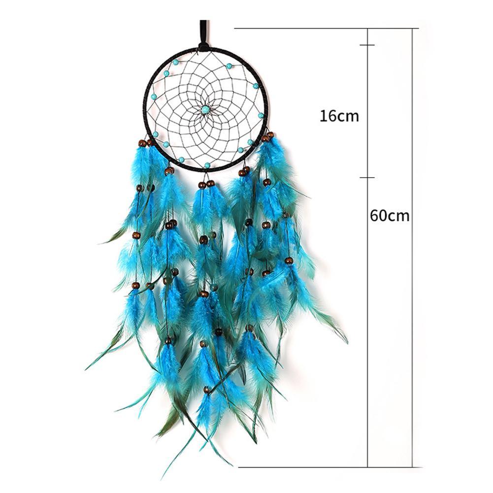 Attrape-rêves bohème pour chambre à coucher, pendentif plume, attrape-rêves national fait à la main, belle décoration murale, cadeau pour chambre de fille, fête, mariage, chambre d'enfant, décoration murale de chambre à coucher, cadeau de festival