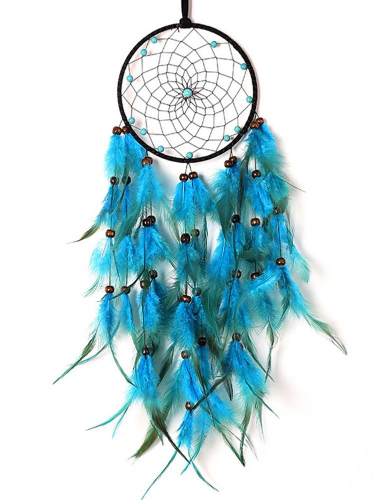 Attrape-rêves bohème pour chambre à coucher, pendentif plume, attrape-rêves national fait à la main, belle décoration murale, cadeau pour chambre de fille, fête, mariage, chambre d'enfant, décoration murale de chambre à coucher, cadeau de festival