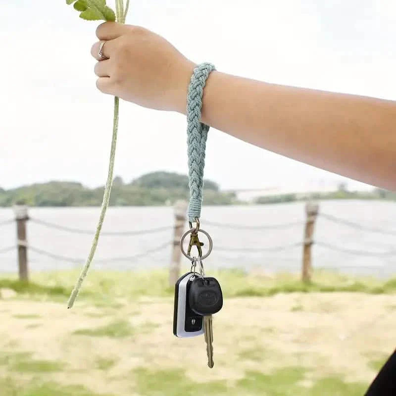 Porte-clés bracelet bohème fait main