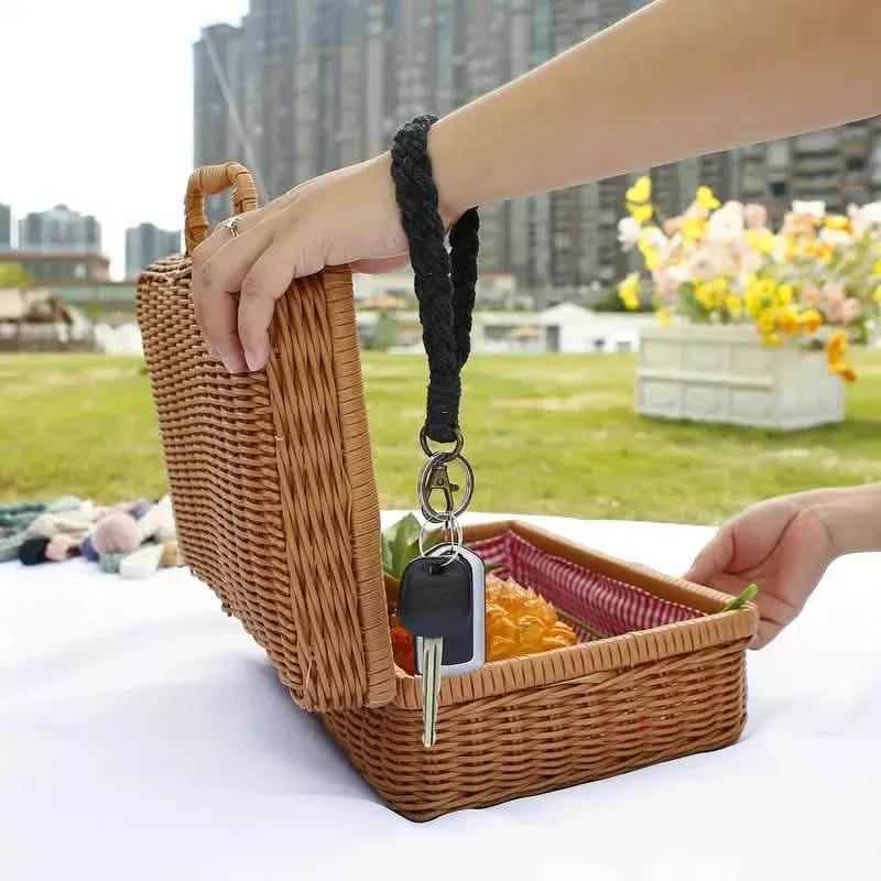 Porte-clés bracelet bohème fait main
