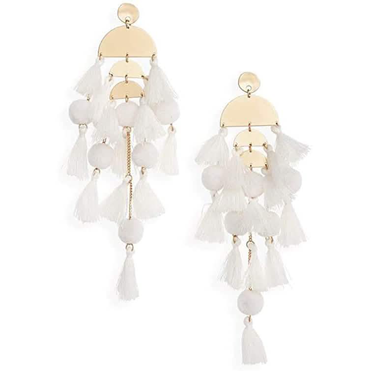 Boucles d'oreilles bohème longues à pampilles