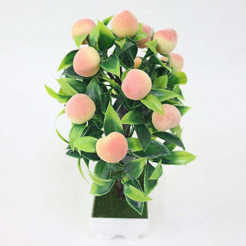 Bonsaï Artificiel Faux Arbre Bonsaï Fruits en Mousse Jaune en Pot Pour Accessoires de Décoration de Maison Décoration de Mariage