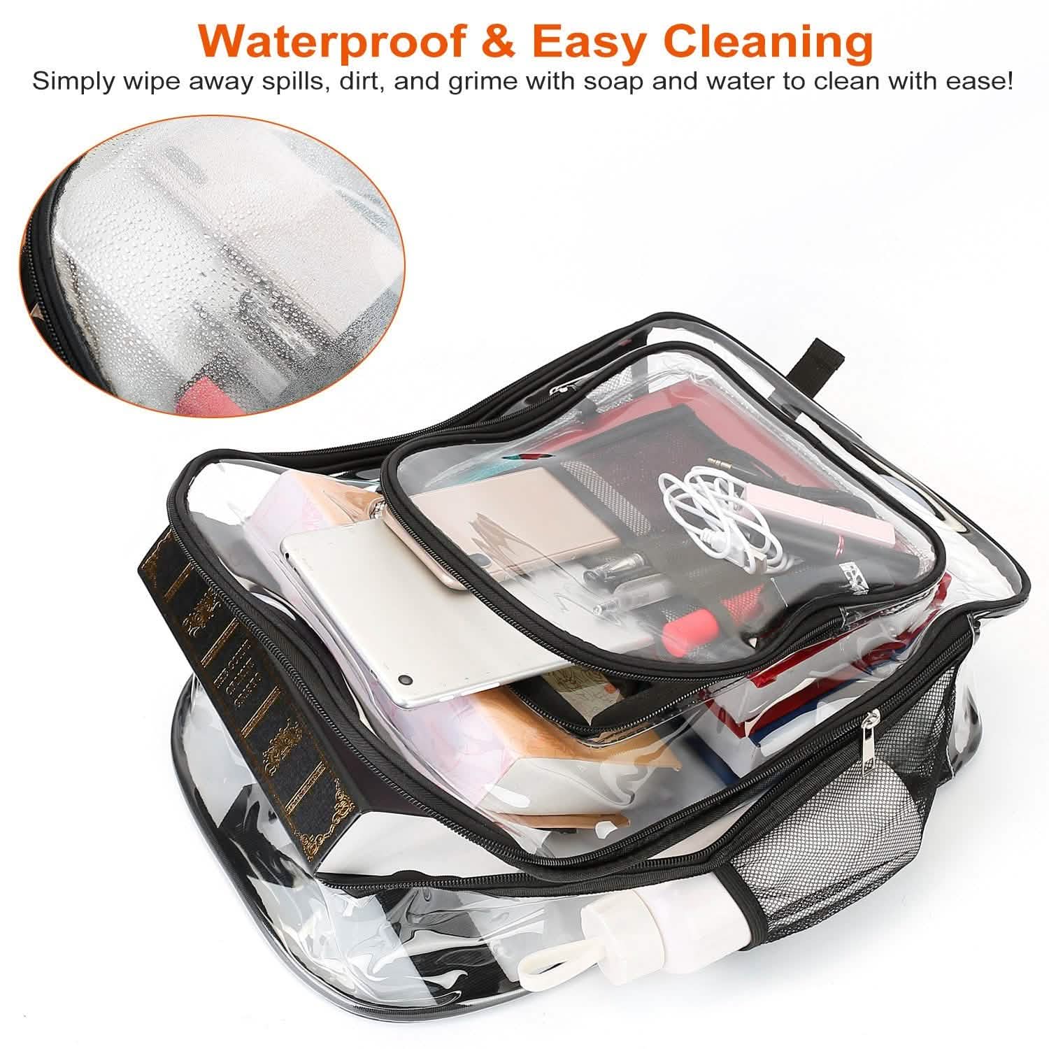Sac à dos Transparent en PVC Étanche 20L avec Bretelles Renforcées