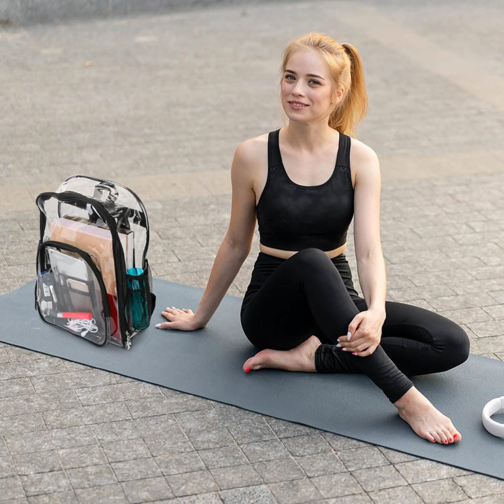 Sac à dos Transparent en PVC Étanche 20L avec Bretelles Renforcées