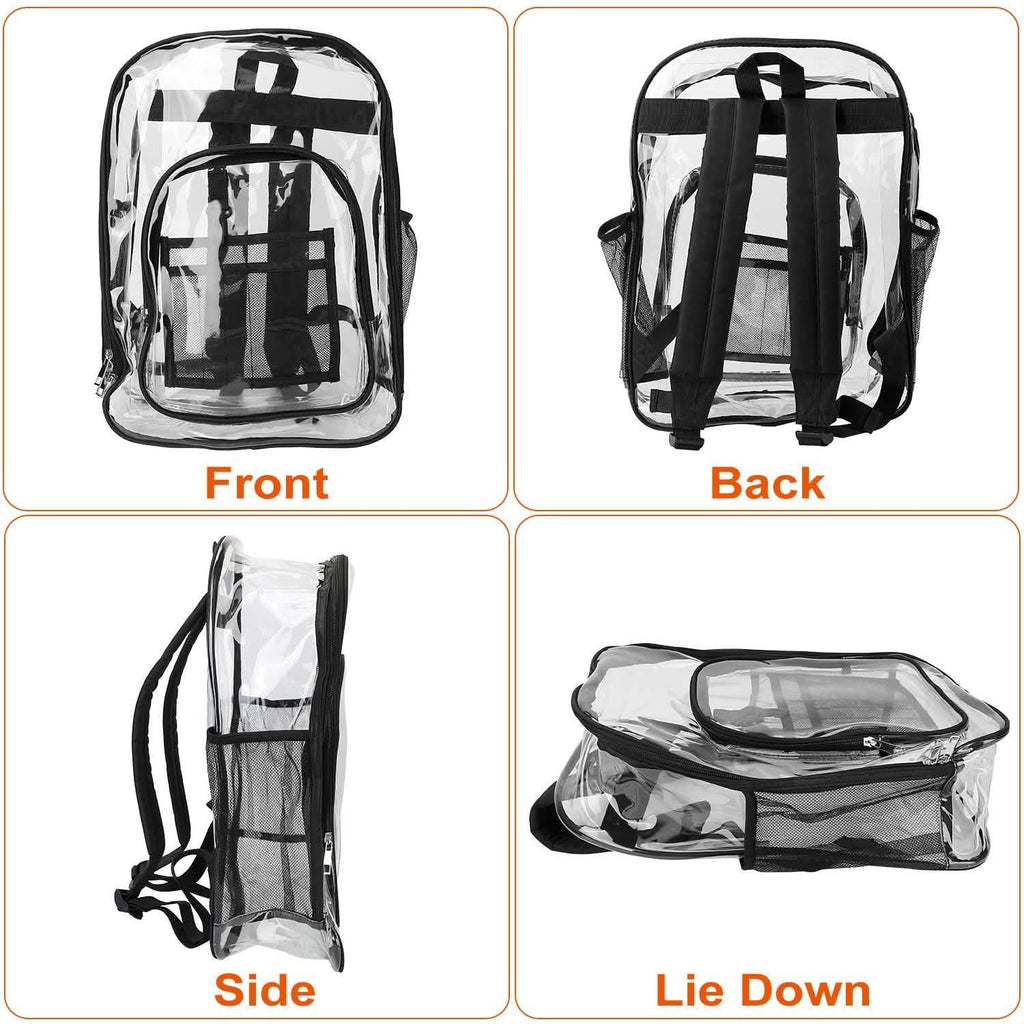 Sac à dos Transparent en PVC Étanche 20L avec Bretelles Renforcées
