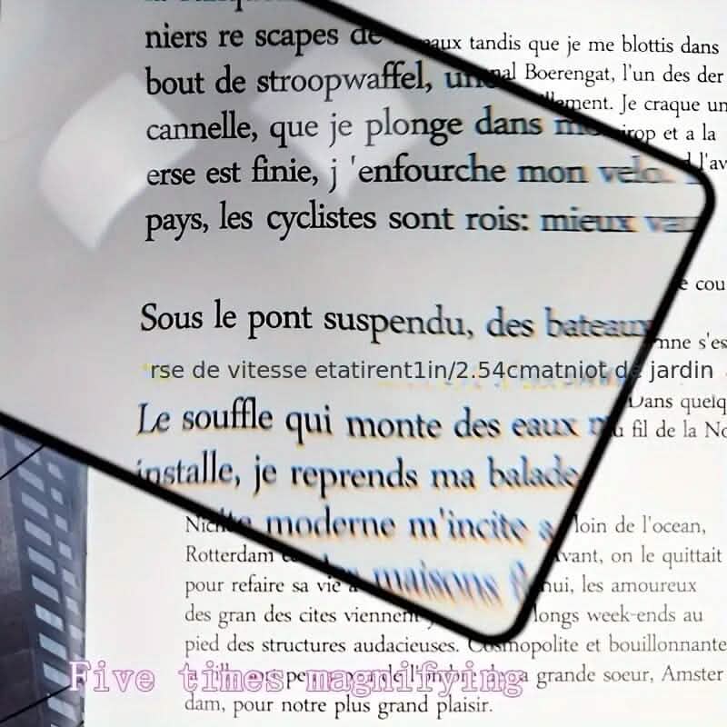 Loupe PVC 180x120mm pour livre